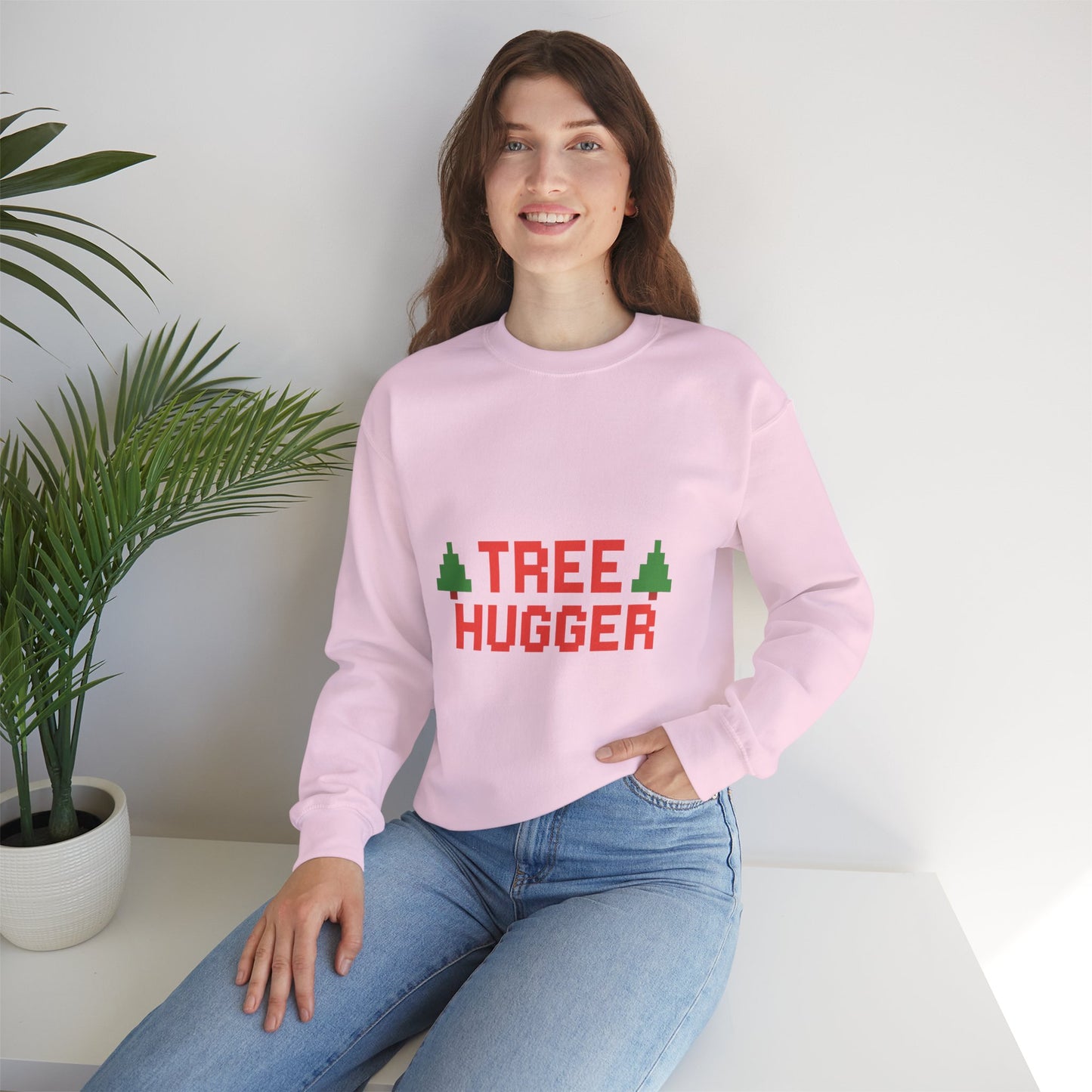 Tree Hugger Christmas Unisex Heavy Blend™ Crewneck Sweatshirt