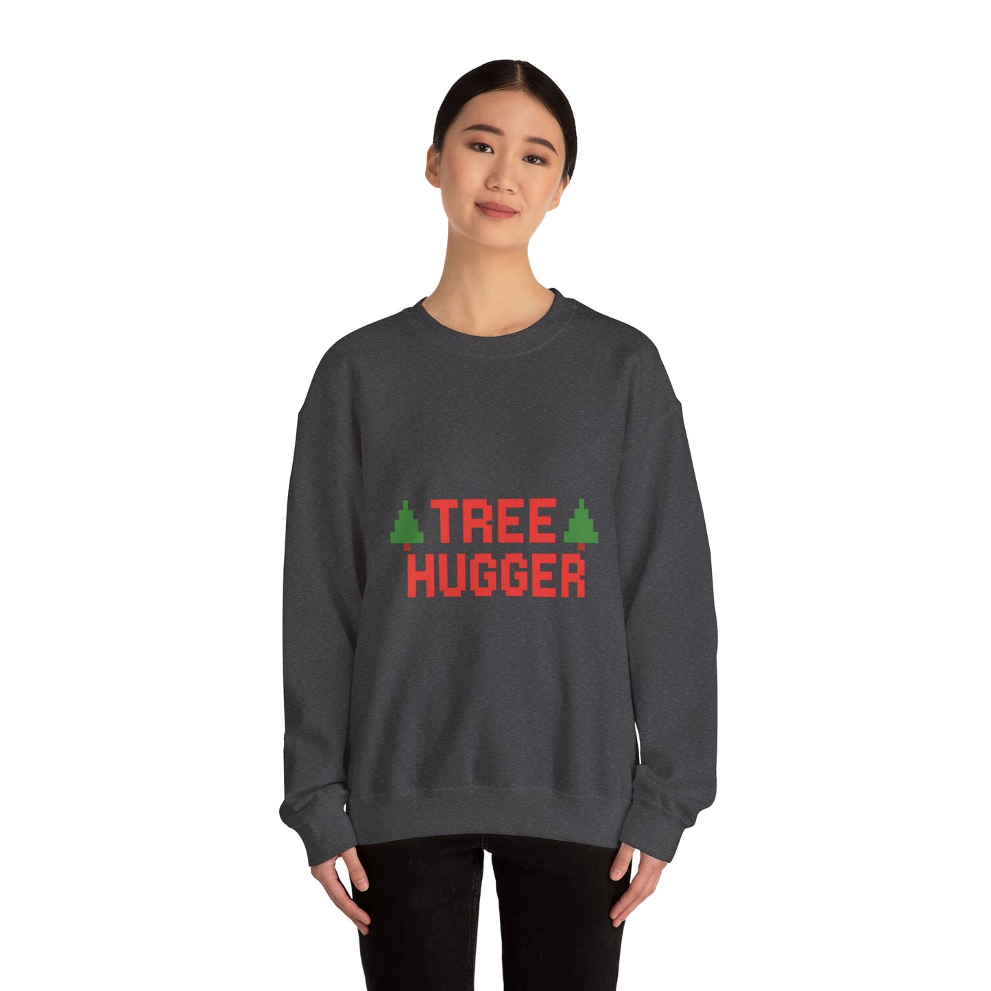 Tree Hugger Christmas Unisex Heavy Blend™ Crewneck Sweatshirt