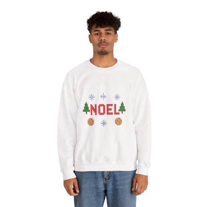 Christmas Noel In Pixel Unisex Heavy Blend™ Crewneck Sweatshirt