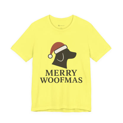 Merry Woofmas Christmas Unisex Jersey Short Sleeve Tee T-shirt
