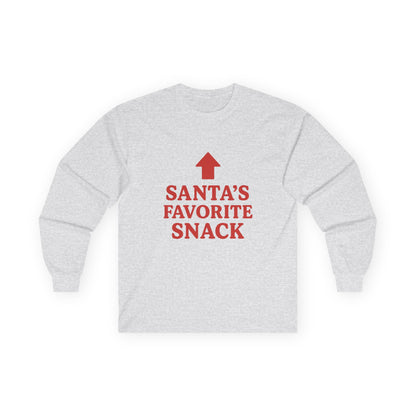 Santa's Favorite Snack Christmas Unisex Ultra Cotton Long Sleeve Tee