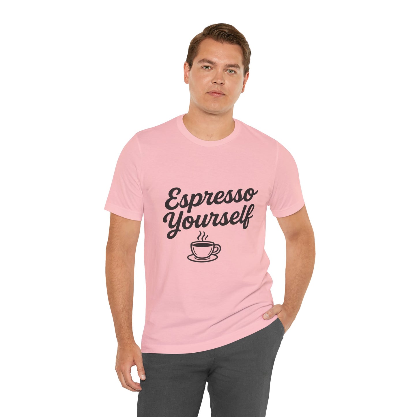 Espresso Yourself Coffee Cup Illustrated Unisex Jersey Short Sleeve Tee T-shirt