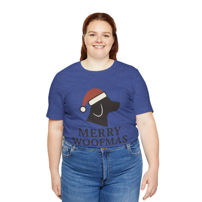 Merry Woofmas Christmas Unisex Jersey Short Sleeve Tee T-shirt