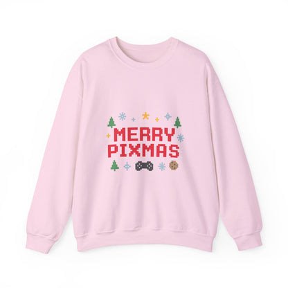 Merry Pixmas Christmas Unisex Heavy Blend™ Crewneck Sweatshirt