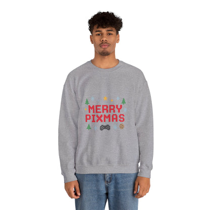 Merry Pixmas Christmas Unisex Heavy Blend™ Crewneck Sweatshirt