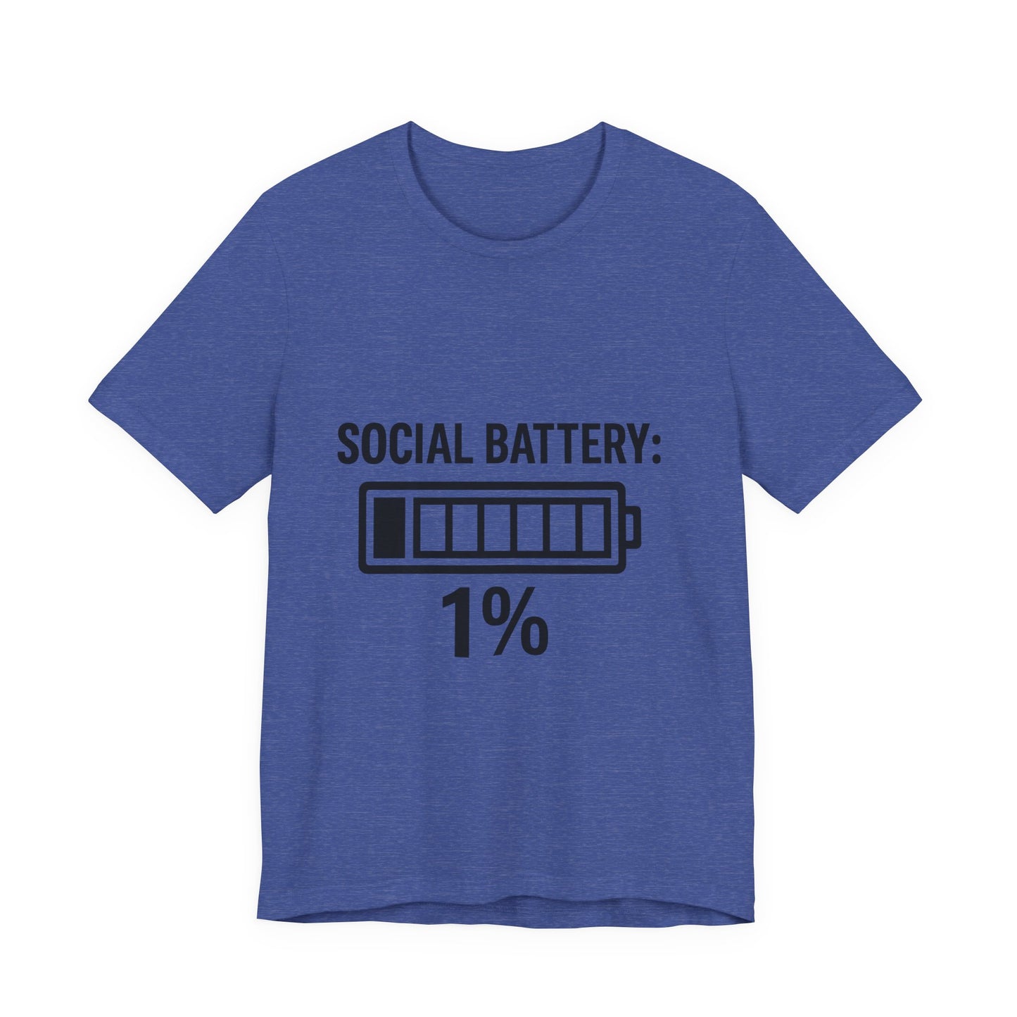 Social Battery Bar Unisex Jersey Short Sleeve Tee T-shirt