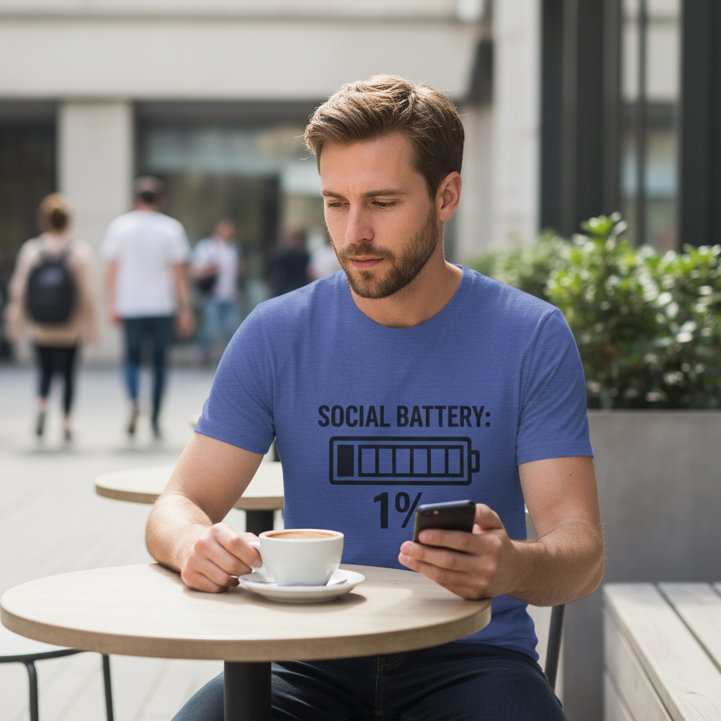 Social Battery Bar Unisex Jersey Short Sleeve Tee T-shirt