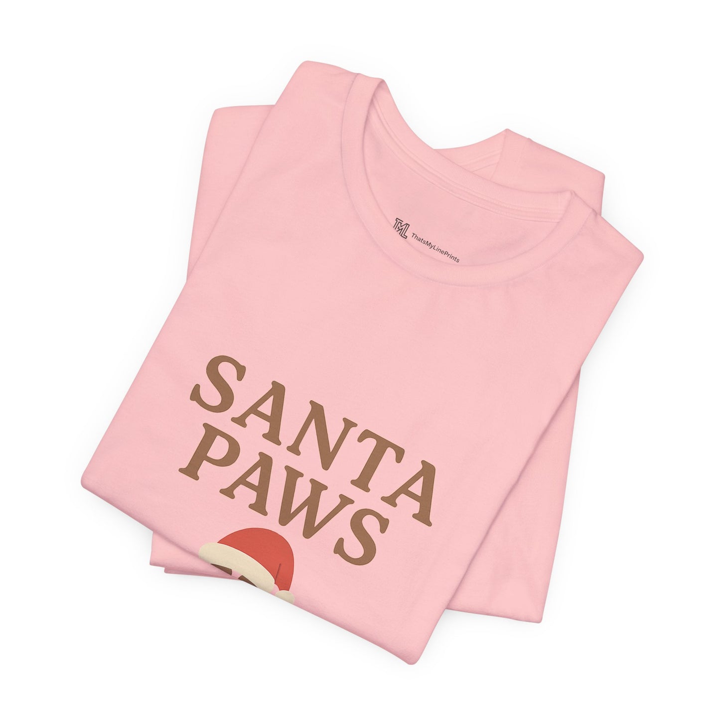 Santa Paws Is Coming To Town Christmas Unisex Jersey Short Sleeve Tee T-shirt