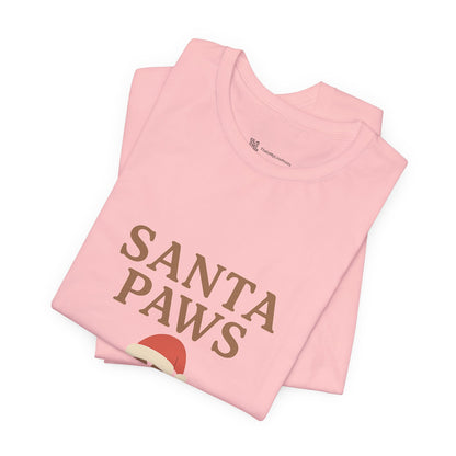 Santa Paws Is Coming To Town Christmas Unisex Jersey Short Sleeve Tee T-shirt