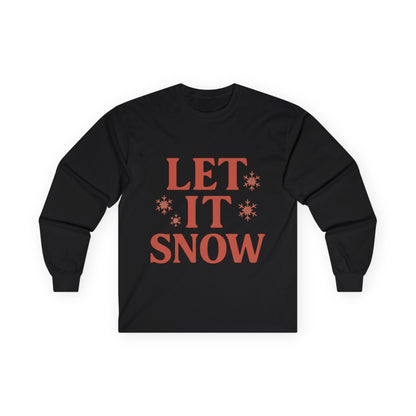 Let It Snow Christmas Unisex Ultra Cotton Long Sleeve Tee T-shirt