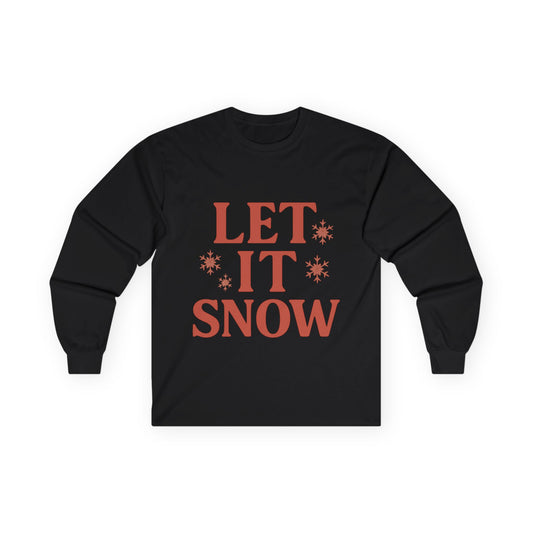 Let It Snow Christmas Unisex Ultra Cotton Long Sleeve Tee T-shirt
