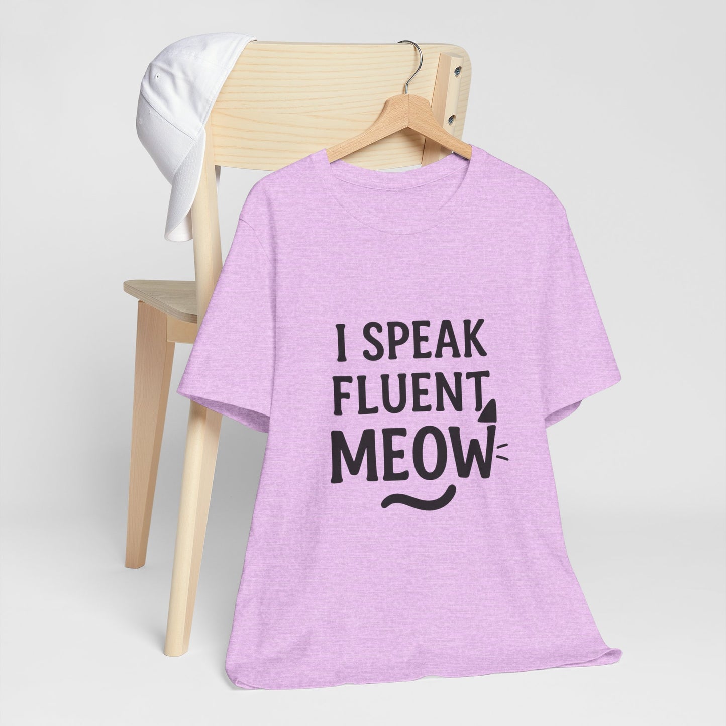 I Speak Fluent Meow Cat Lovers Unisex Jersey Short Sleeve Tee T-shirt