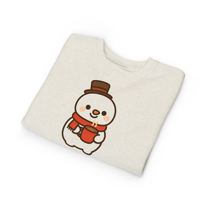 Snowman Drinking Hot Choco Toddler Sweatshirt
