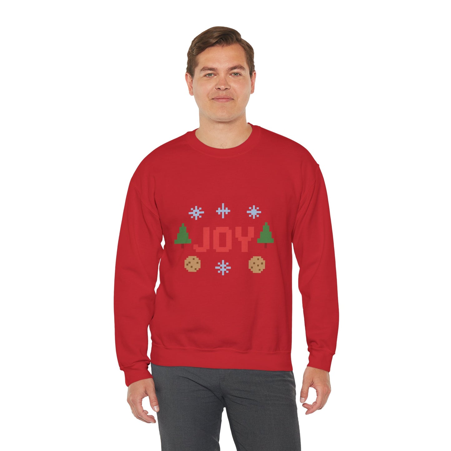 Christmas Joy In Pixel Unisex Heavy Blend™ Crewneck Sweatshirt