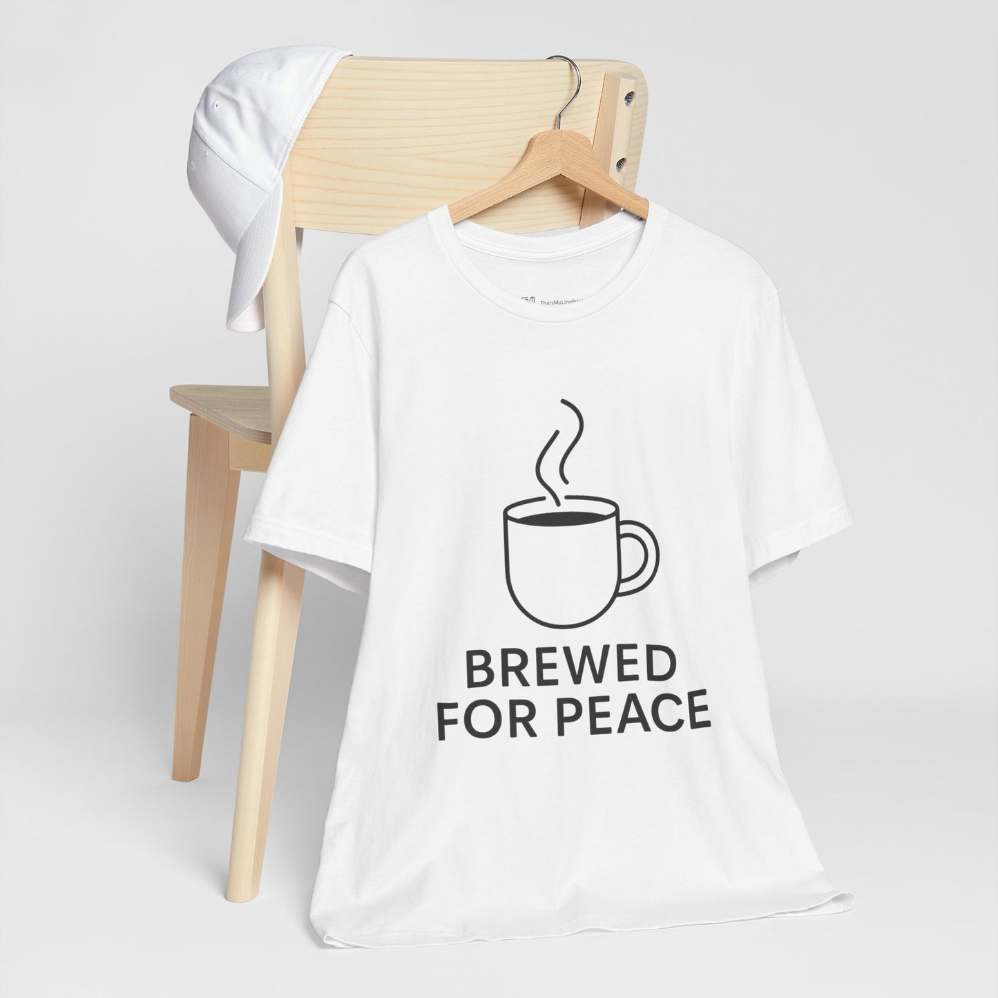 Brewed For Peace Coffee Humor Unisex Jersey Short Sleeve Tee T-shirt