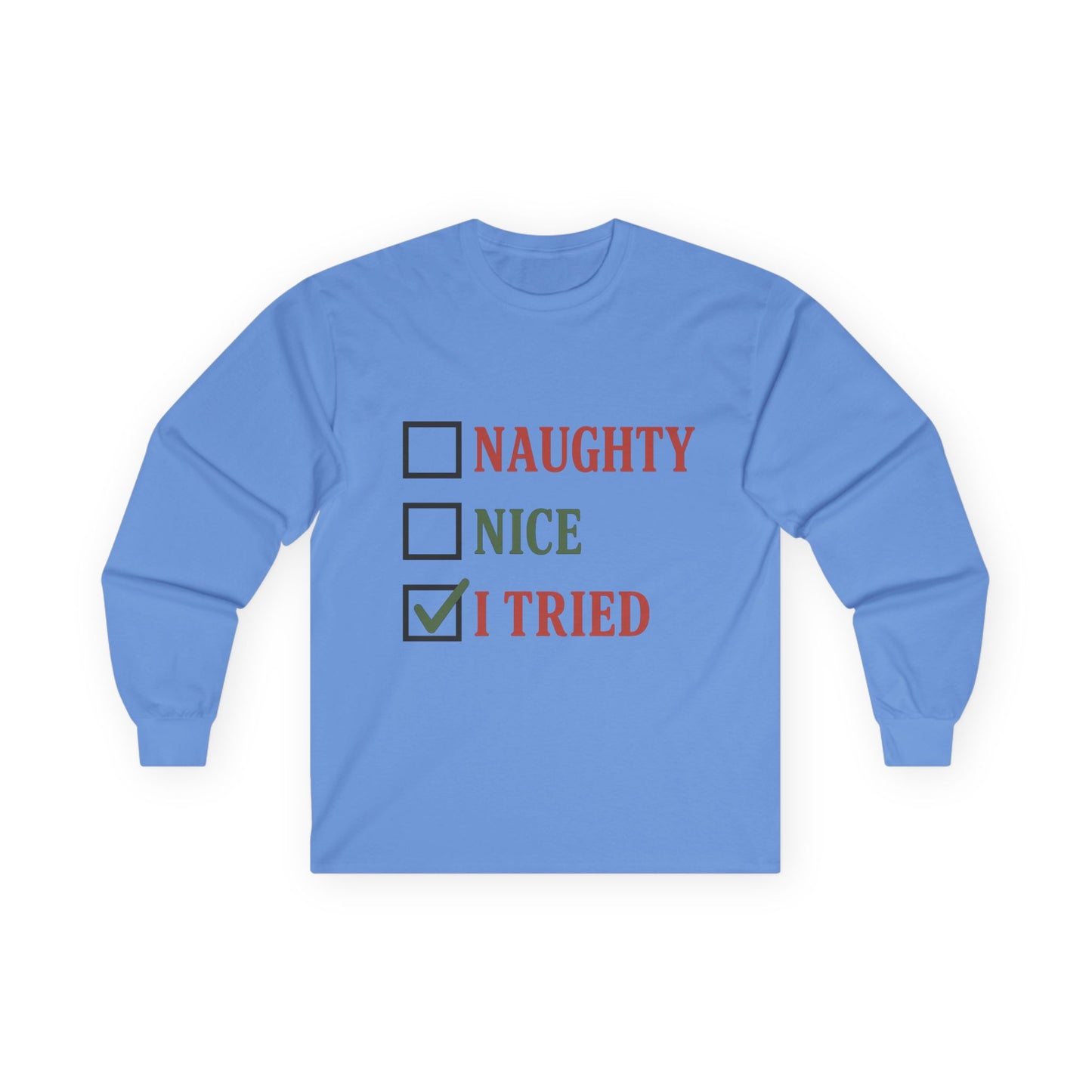 Naughty or Nice Christmas Unisex Ultra Cotton Long Sleeve Tee T-shirt