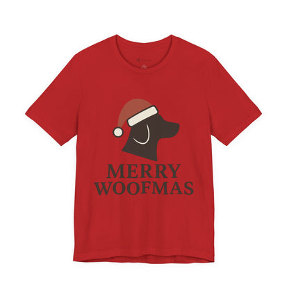 Merry Woofmas Christmas Unisex Jersey Short Sleeve Tee T-shirt
