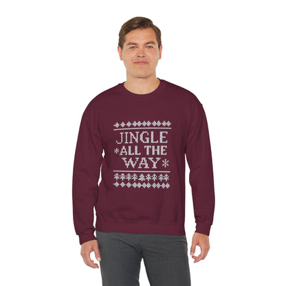 Merry Christmas Ugly Knitted Sweater Style Unisex Heavy Blend™ Crewneck Sweatshirt
