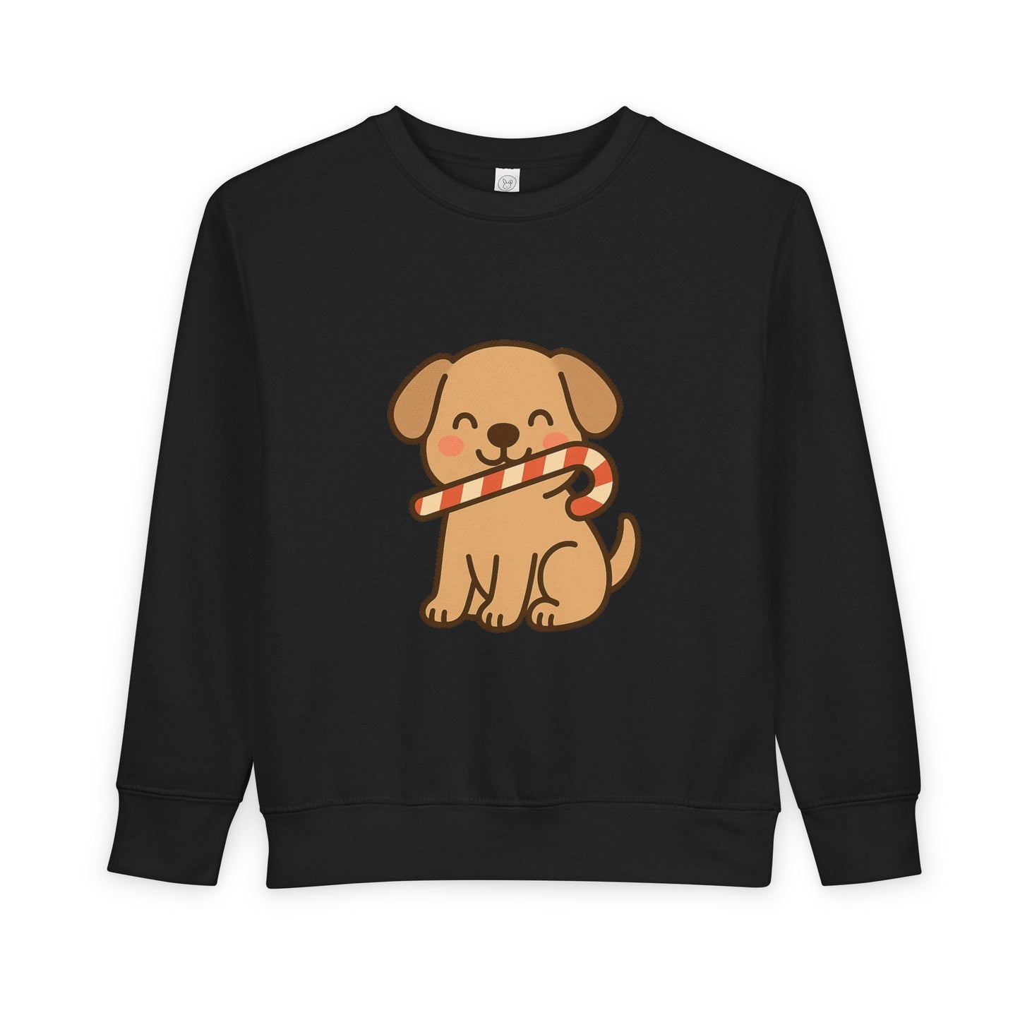 Dog Candy Cane Christmas Toddler Sweatshirt