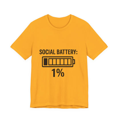 Social Battery Bar Unisex Jersey Short Sleeve Tee T-shirt