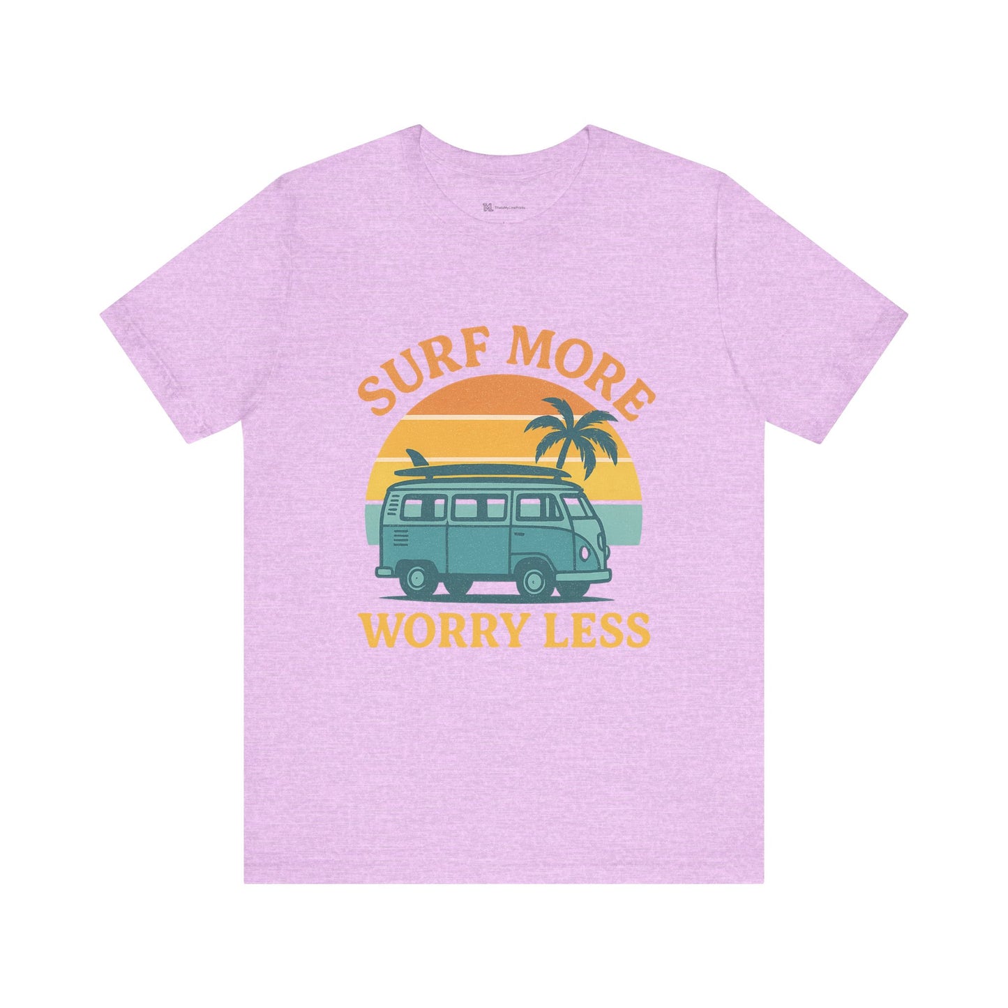 Surf More Worry Less Summer Unisex Jersey Short Sleeve Tee T-shirt