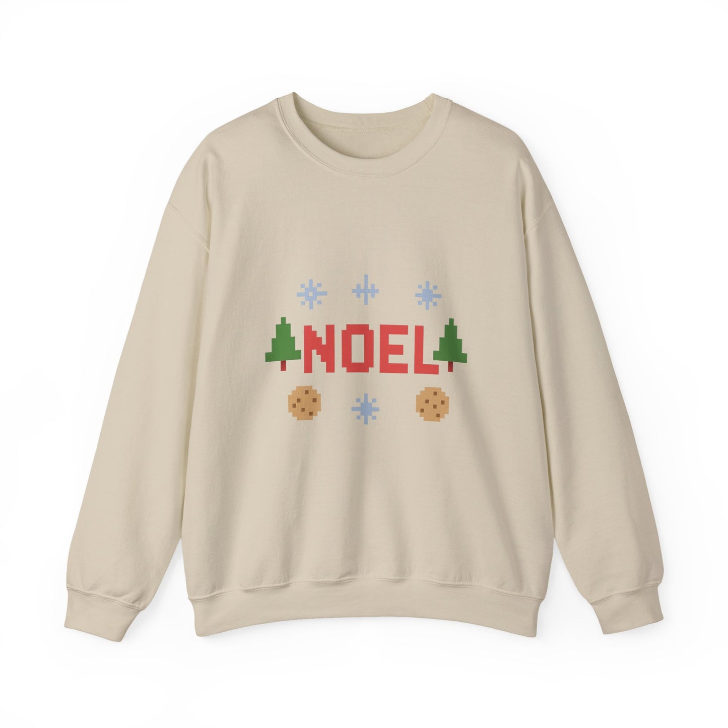 Christmas Noel In Pixel Unisex Heavy Blend™ Crewneck Sweatshirt
