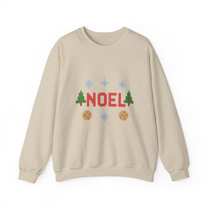 Christmas Noel In Pixel Unisex Heavy Blend™ Crewneck Sweatshirt