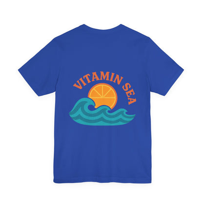 Logo Vitamin Sea Back Side Design Unisex Jersey Short Sleeve Tee T-shirt