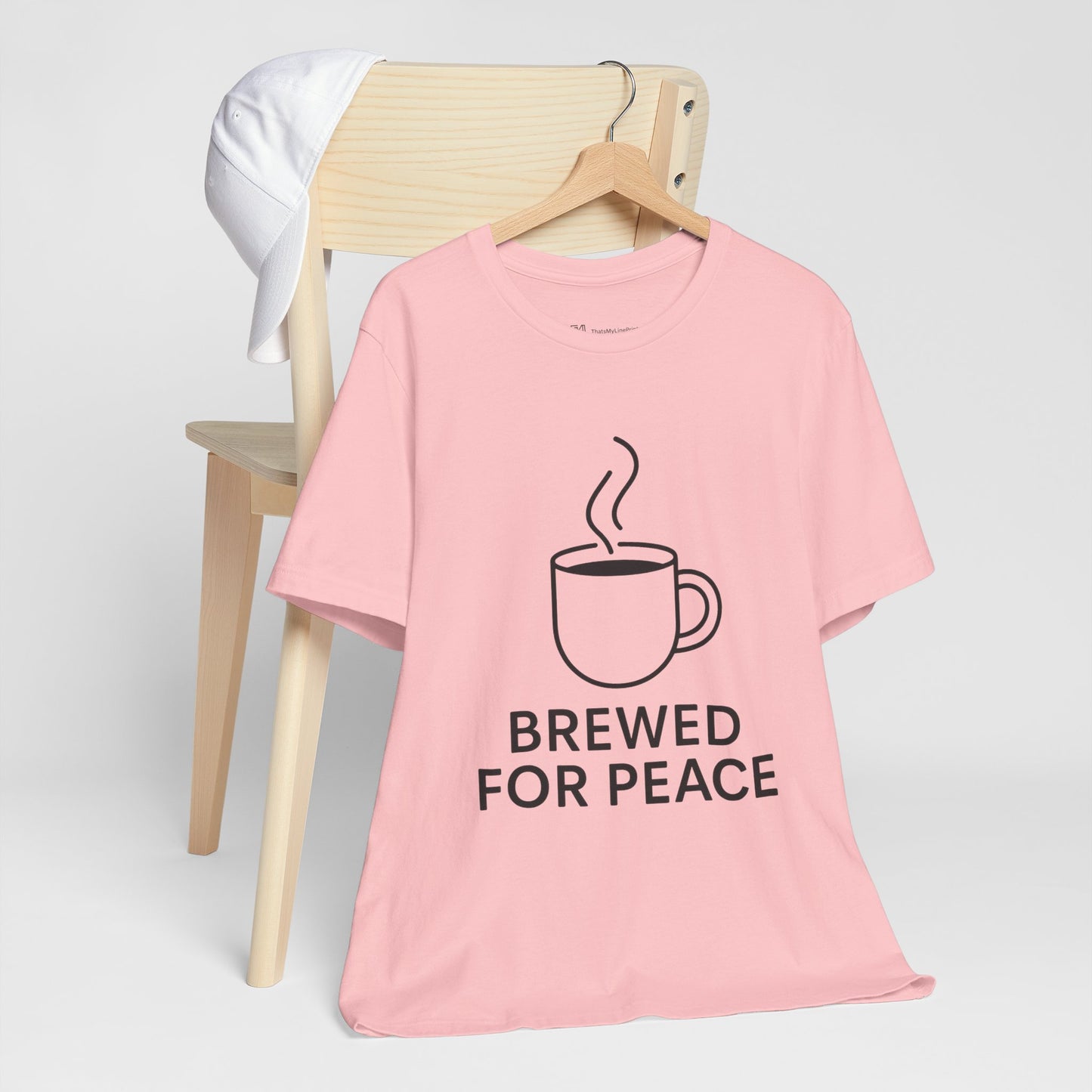 Brewed For Peace Coffee Humor Unisex Jersey Short Sleeve Tee T-shirt