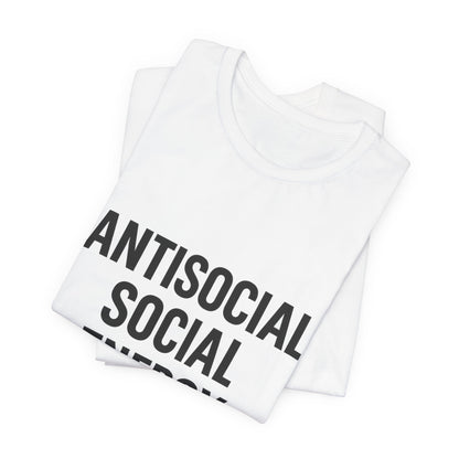 Antisocial Social Energy Unisex Jersey Short Sleeve Tee T-shirt