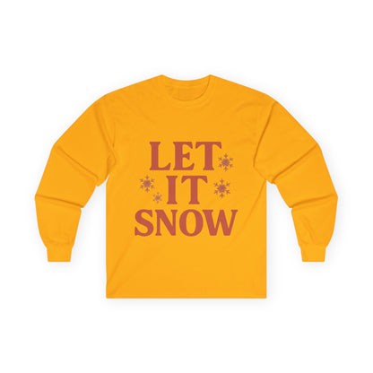 Let It Snow Christmas Unisex Ultra Cotton Long Sleeve Tee T-shirt