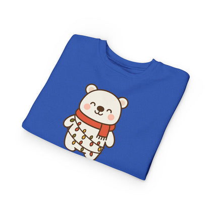 Polar Bear With Lights ChristmasToddler Sweatshirt