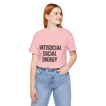 Antisocial Social Energy Unisex Jersey Short Sleeve Tee T-shirt