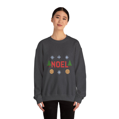 Christmas Noel In Pixel Unisex Heavy Blend™ Crewneck Sweatshirt