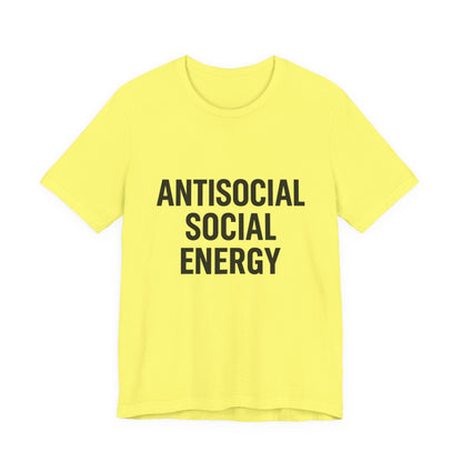 Antisocial Social Energy Unisex Jersey Short Sleeve Tee T-shirt