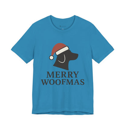 Merry Woofmas Christmas Unisex Jersey Short Sleeve Tee T-shirt