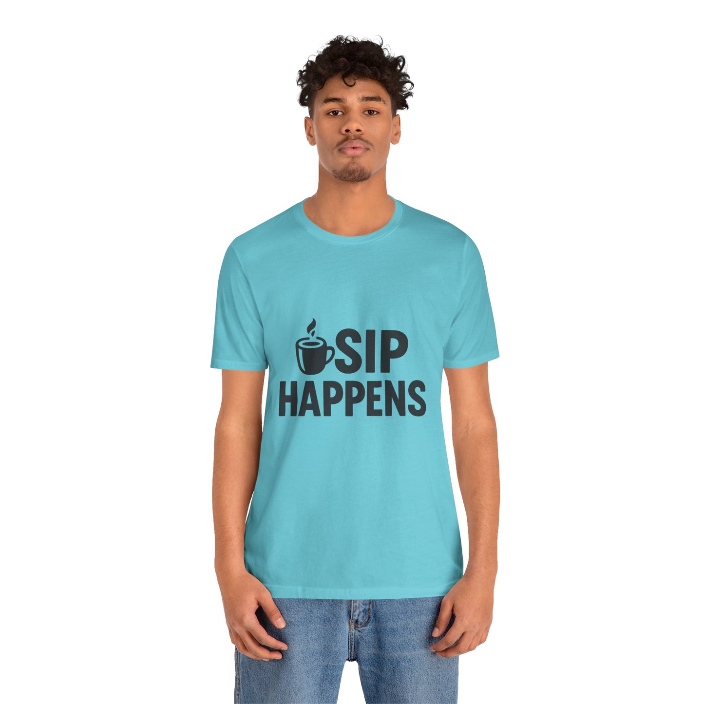 Sip Happens Minimal Edition Unisex Jersey Short Sleeve Tee T-shirt