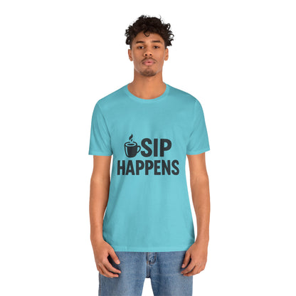 Sip Happens Minimal Edition Unisex Jersey Short Sleeve Tee T-shirt