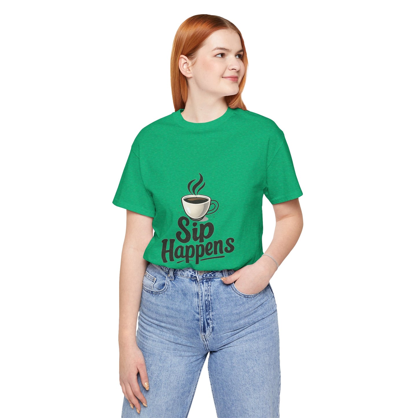 Sip Happens Coffee Cup Unisex Jersey Short Sleeve Tee T-shirt