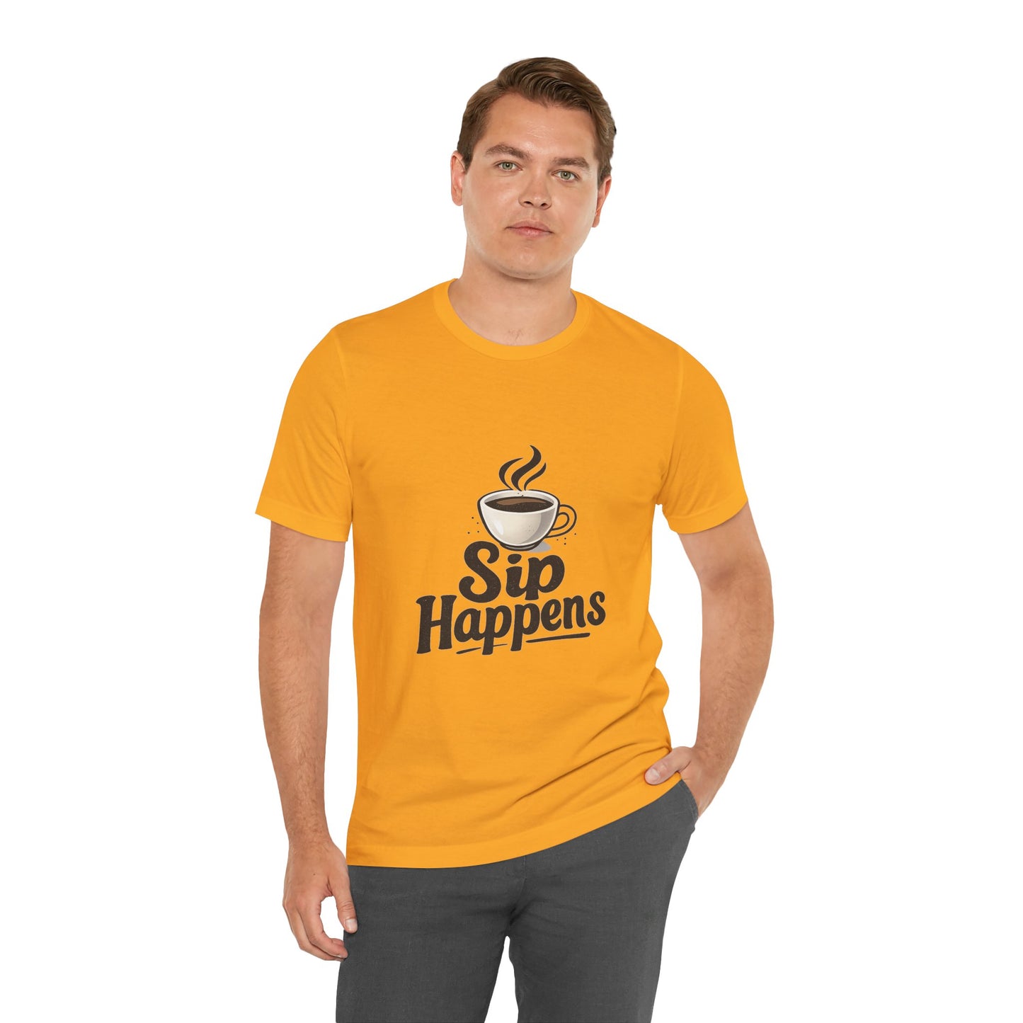 Sip Happens Coffee Cup Unisex Jersey Short Sleeve Tee T-shirt