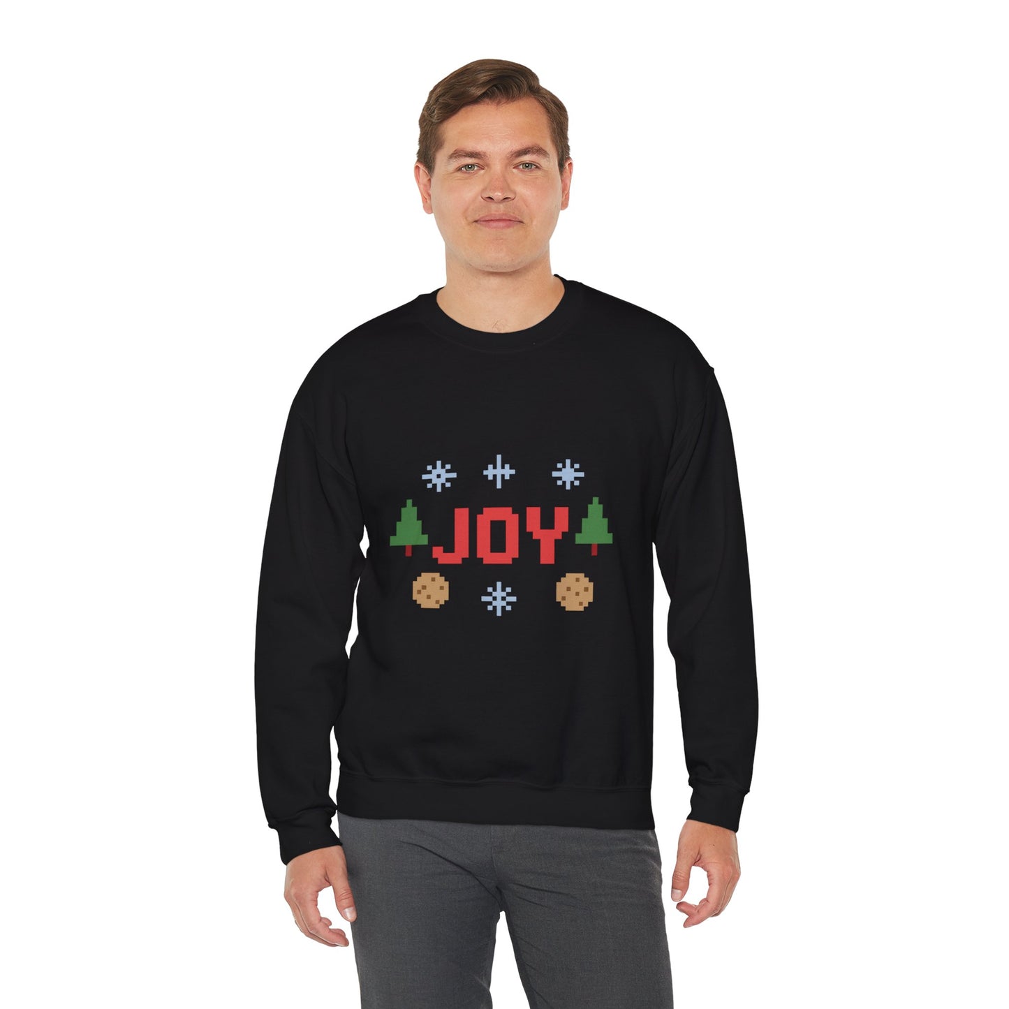 Christmas Joy In Pixel Unisex Heavy Blend™ Crewneck Sweatshirt