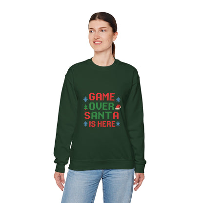 Game Over Santa Is Here Christmas Unisex Heavy Blend™ Crewneck Sweatshirt