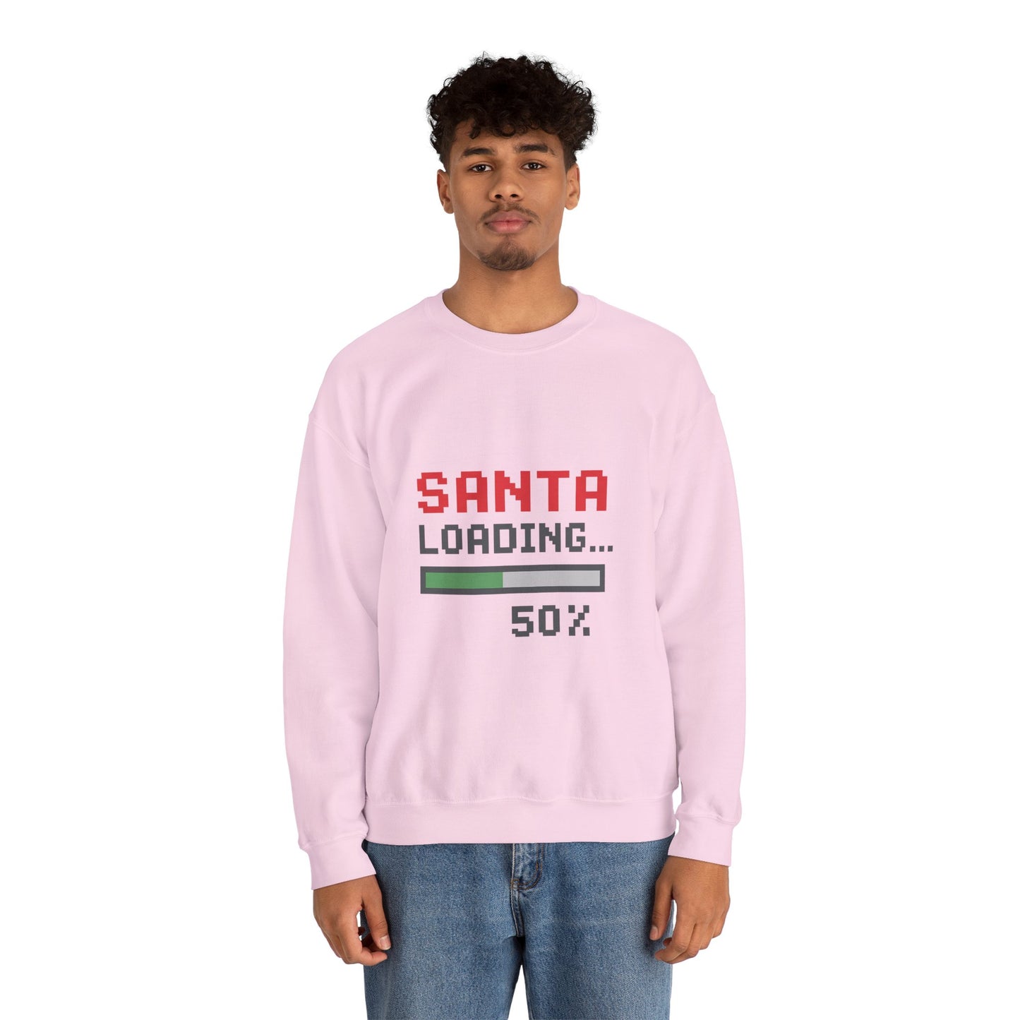 Santa Loading Bar Christmas Unisex Heavy Blend™ Crewneck Sweatshirt