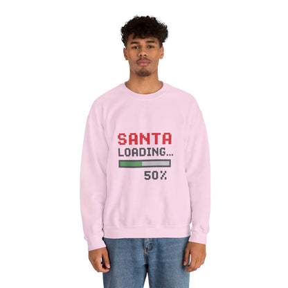 Santa Loading Bar Christmas Unisex Heavy Blend™ Crewneck Sweatshirt