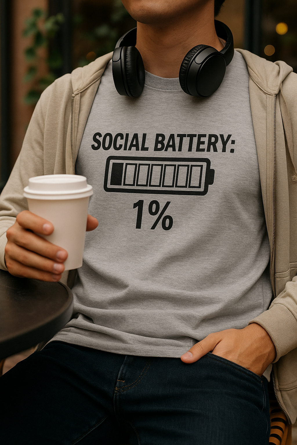 Social Battery Bar Unisex Jersey Short Sleeve Tee T-shirt